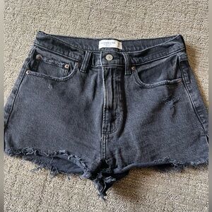 Abercrombie & Fitch black denim shorts - size 28